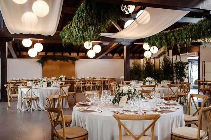 Neutral-Hued Reception Decor for Wedding in San Sebastian, Spain