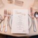 Elegant Menu with Gold and Black Script