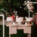 Three Single-Tier Cakes on Cake Table