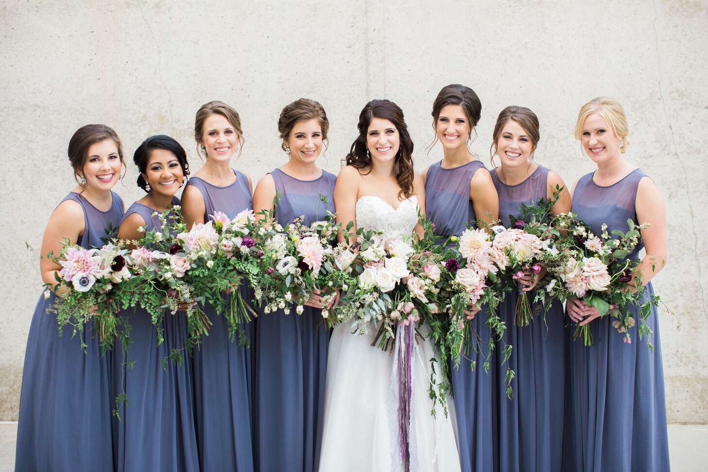 Stormy color on sale bridesmaid dresses