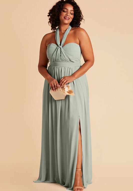 Birdy Grey Grace Chiffon Dress in Sage Bridesmaid Dress - 6