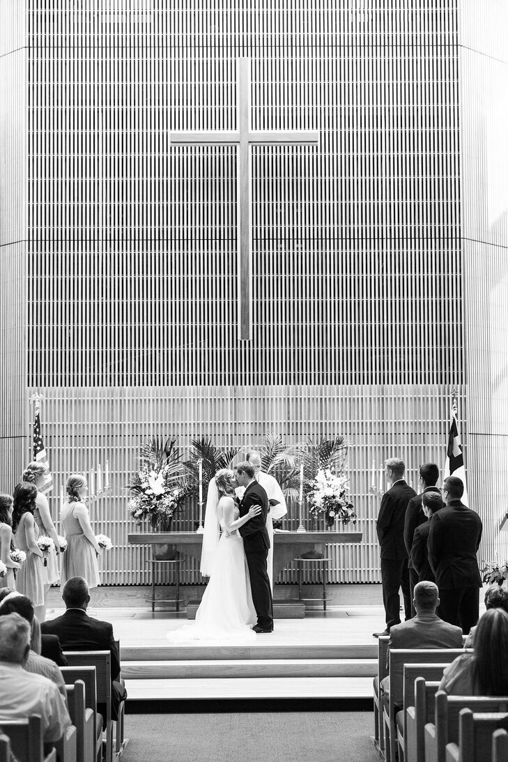 The couple were married in the Lutheran church that Katelyn has attended since childhood.