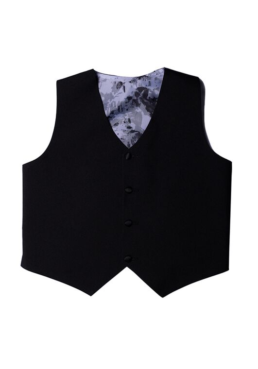 Little Tuxedos "Prodigy" Kids Black Tuxedo (5-Piece Set) Flower Girl Dress and Ring Bearer Outfit - 5