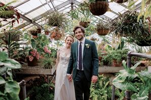 Couple Portraits Inside Greenhouse at Wave Hill in the Bronx, New York