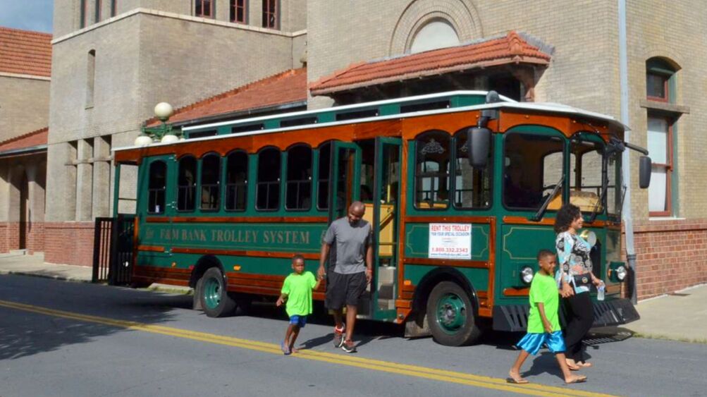 Picture of F & M Bank Trolley 