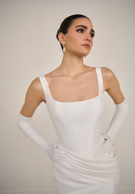 Justin Alexander Signature Evoque Fit-and-Flare Wedding Dress - 3