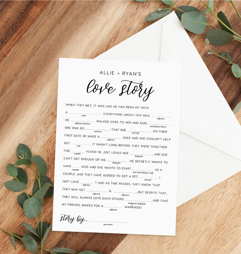Funny Wedding Mad Libs—RSVPs, Games & Templates