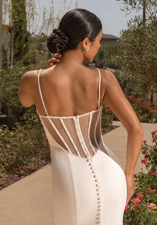 KITTYCHEN Couture CELINE, K2549 Sheath Wedding Dress - 2