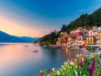Sunset village of Varenna Lake Como, Lecco, Lombardy, Italy best honeymoon destinations for 2023