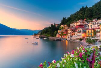 Sunset village of Varenna Lake Como, Lecco, Lombardy, Italy best honeymoon destinations for 2023