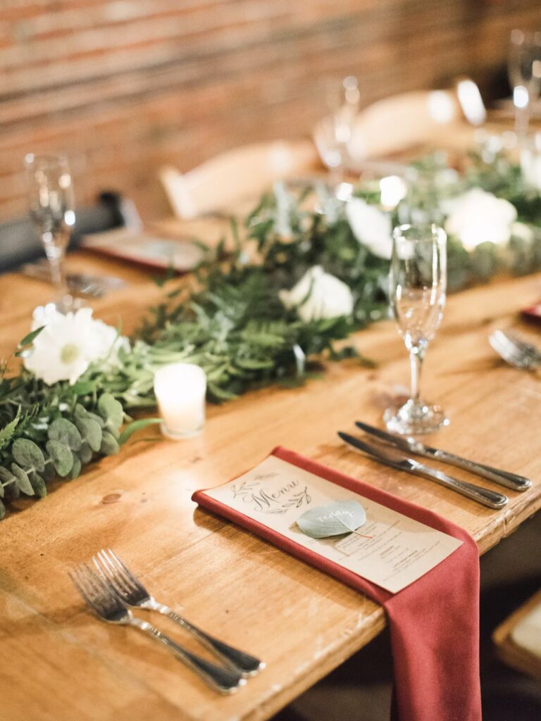 winter wedding ideas rustic table setting