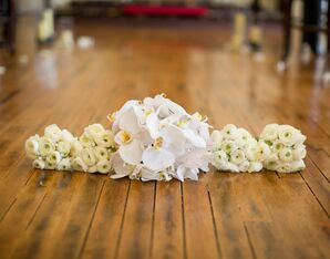 White Orchid and Ranunculus Bouquets