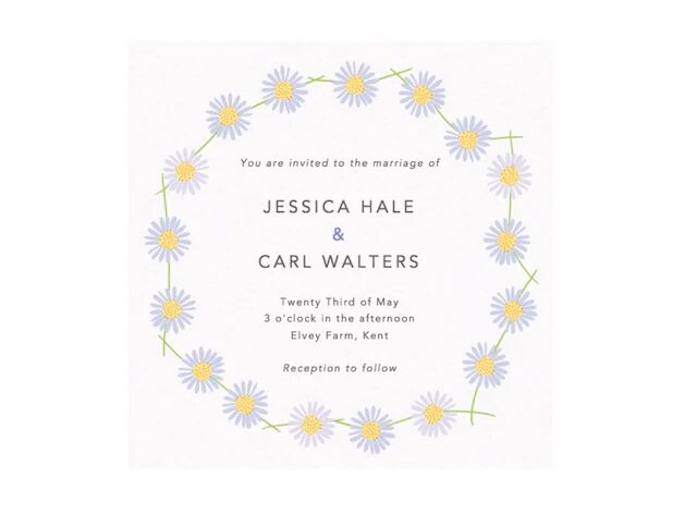 Daisy wedding invites