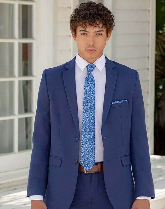 BLACKTIE METRO Navy Wedding Suit Blue Tuxedo - 4