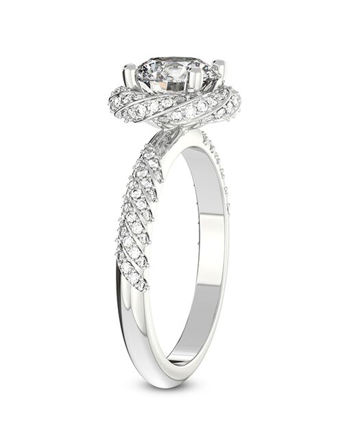 Friendly Diamonds Glamorous Cushion, Round Cut Engagement Ring - 3