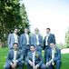 Groom and Groomsmen in Gray Suits