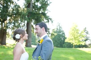 Intimate Moment Between Bride and Groom