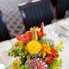 Vibrant, Colorful Floral Arrangement on Table