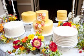 Assortment of Yellow and White Cakes