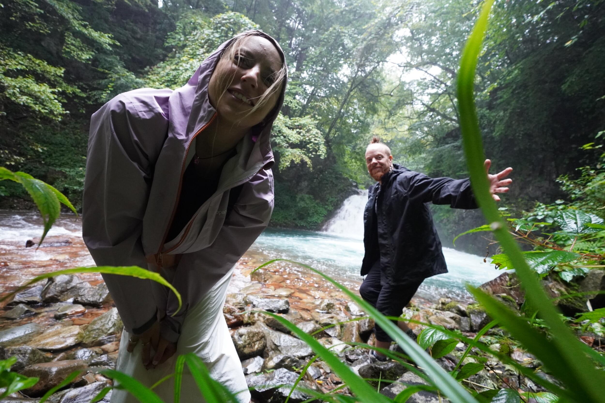 Michael asks Katie to marry him at a waterfall in the forests of Shima, Japan ❤️