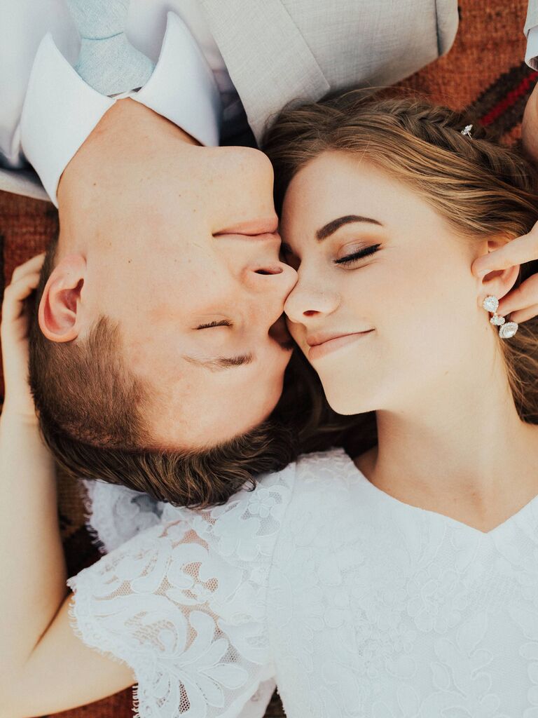 Couple holding each other