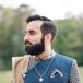 Groom in Blue-and-Gold Sherwani for Sikh Wedding in Fairfax Station, Virginia