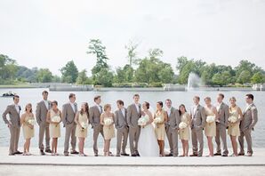 Bridal Party in Yellow and Gray
