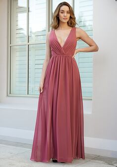 B2 Bridesmaids by Jasmine B233059 V-Neck Bridesmaid Dress