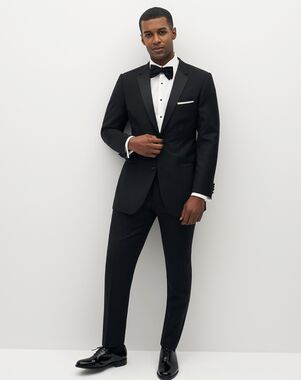 Suit Shop Men's Premium Notch Lapel Black Tuxedo Black Tuxedo
