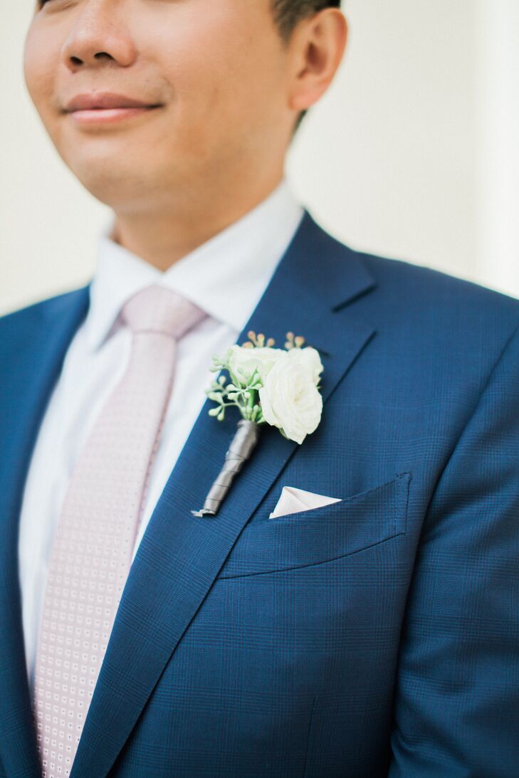 Pale-Pink Tie and Pocket Square