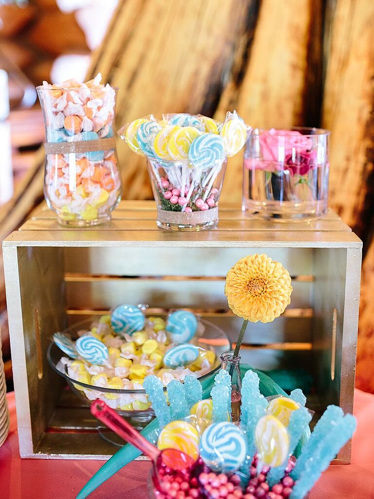blue and yellow candy bar