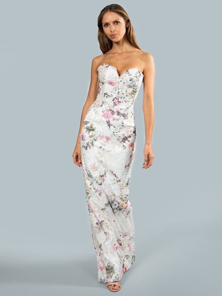 Mark Zunino sheath strapless dress