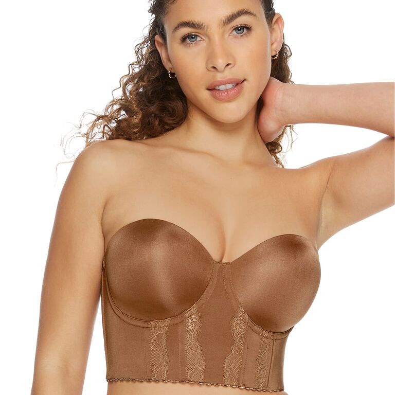  strapless longline wedding bra with low back