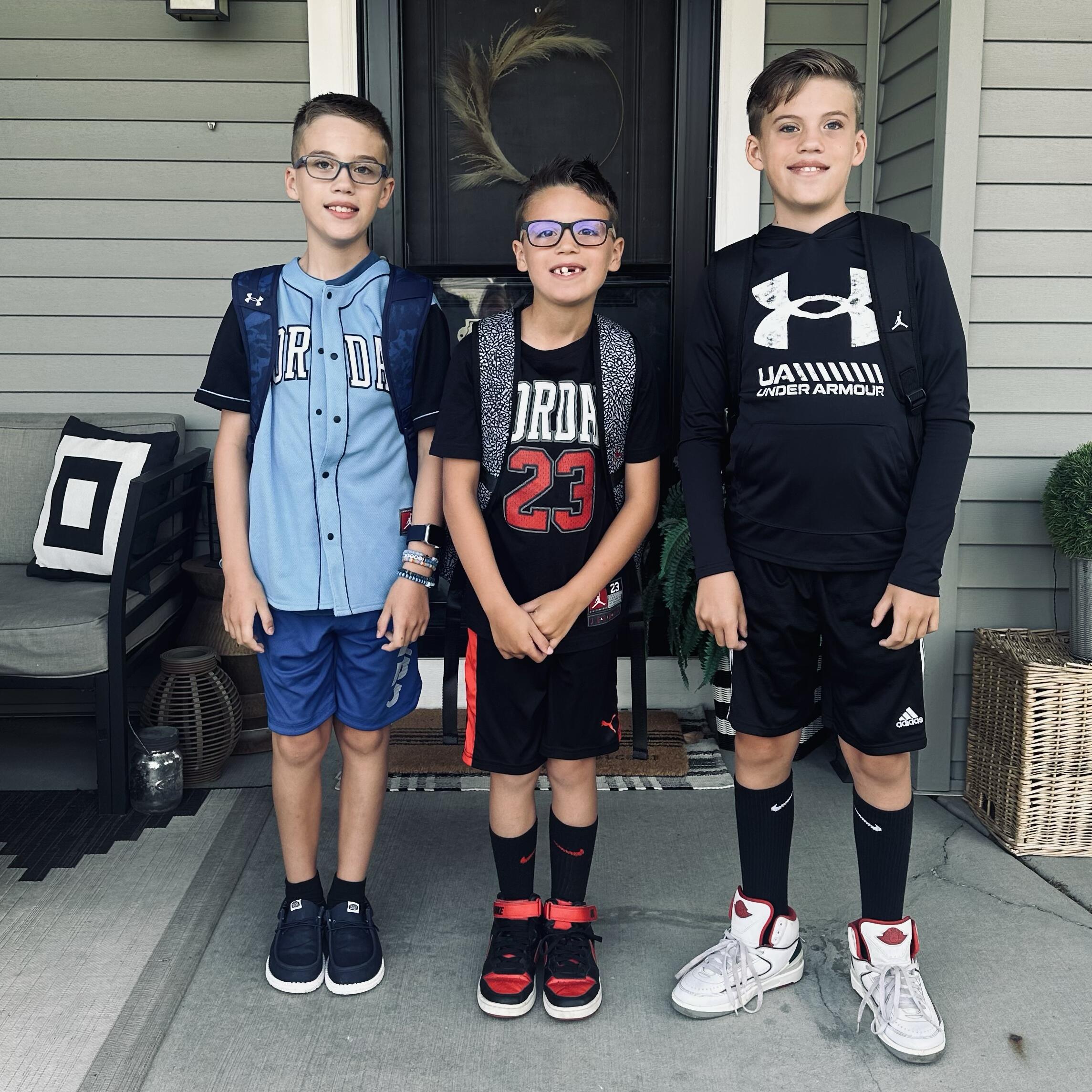 Jaxon, Brody, and Lincoln Schmitz