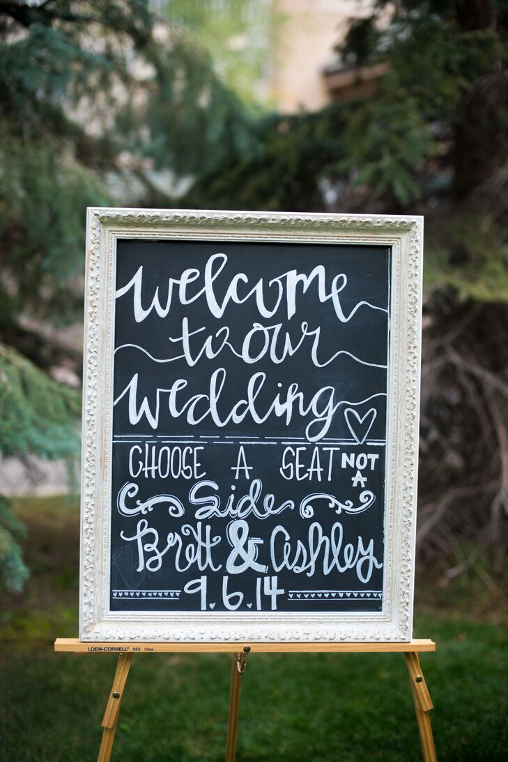 DIY Whimsical Chalkboard Welcome Sign