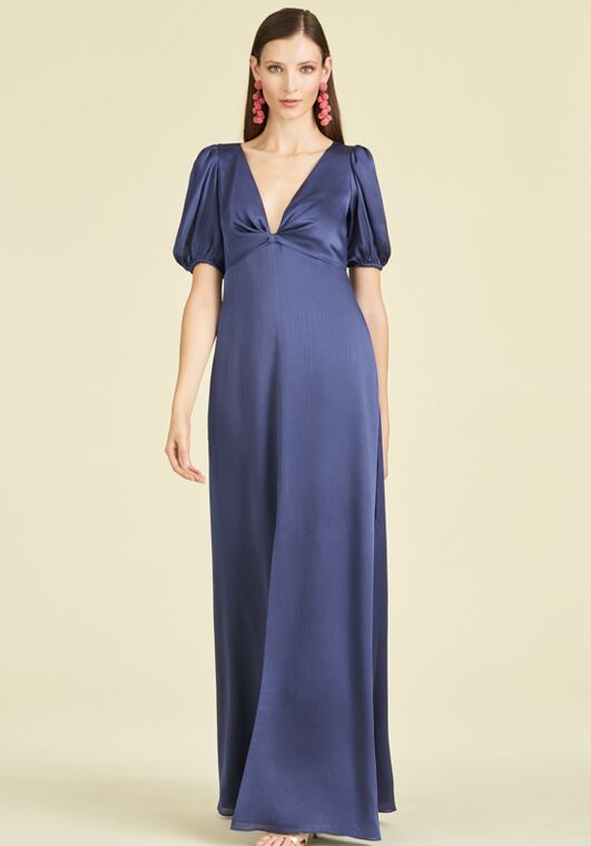 Sachin & Babi Alli Gown - Deep Cobalt V-Neck Bridesmaid Dress - 2