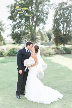Elegant Garden Wedding, Bride and Groom
