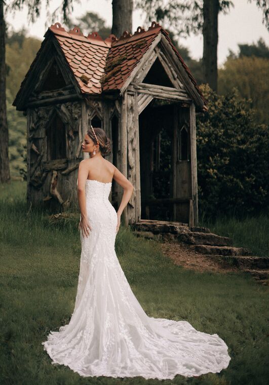 Disney Fairy Tale Weddings EvilQueen - DVL17 Sheath Wedding Dress - 4