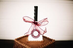 Chocolate Groom’s Cake with Collegiate Spatula