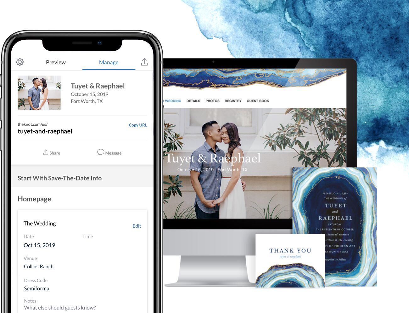 Create Your Wedding Website by The Knot App