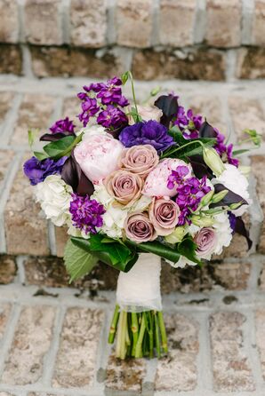 Blush, Purple and White Lush Bouquet
