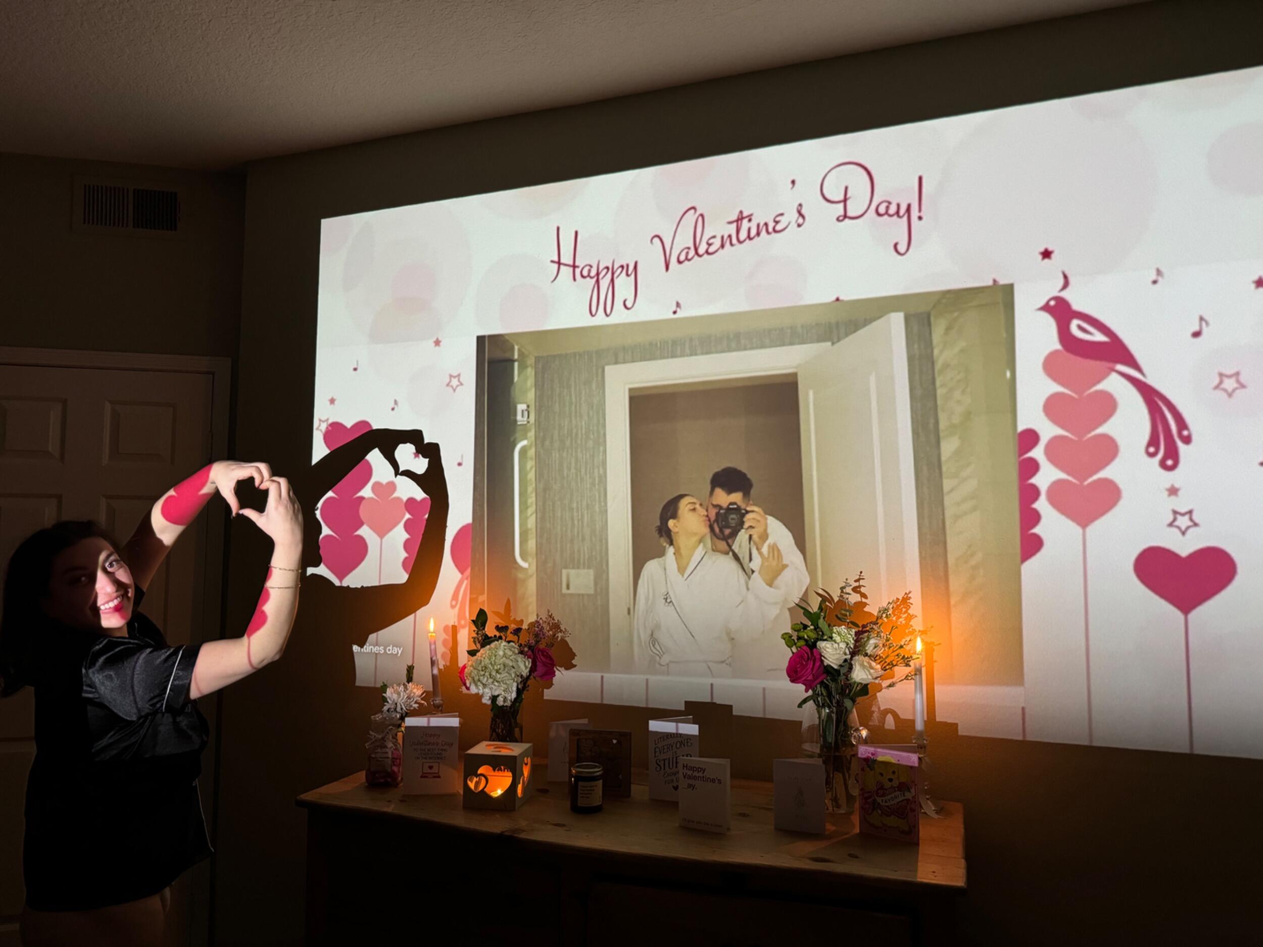 Samira: "Our first Valentine's Day together. Turns out every day with him feels a little like Valentine's Day."