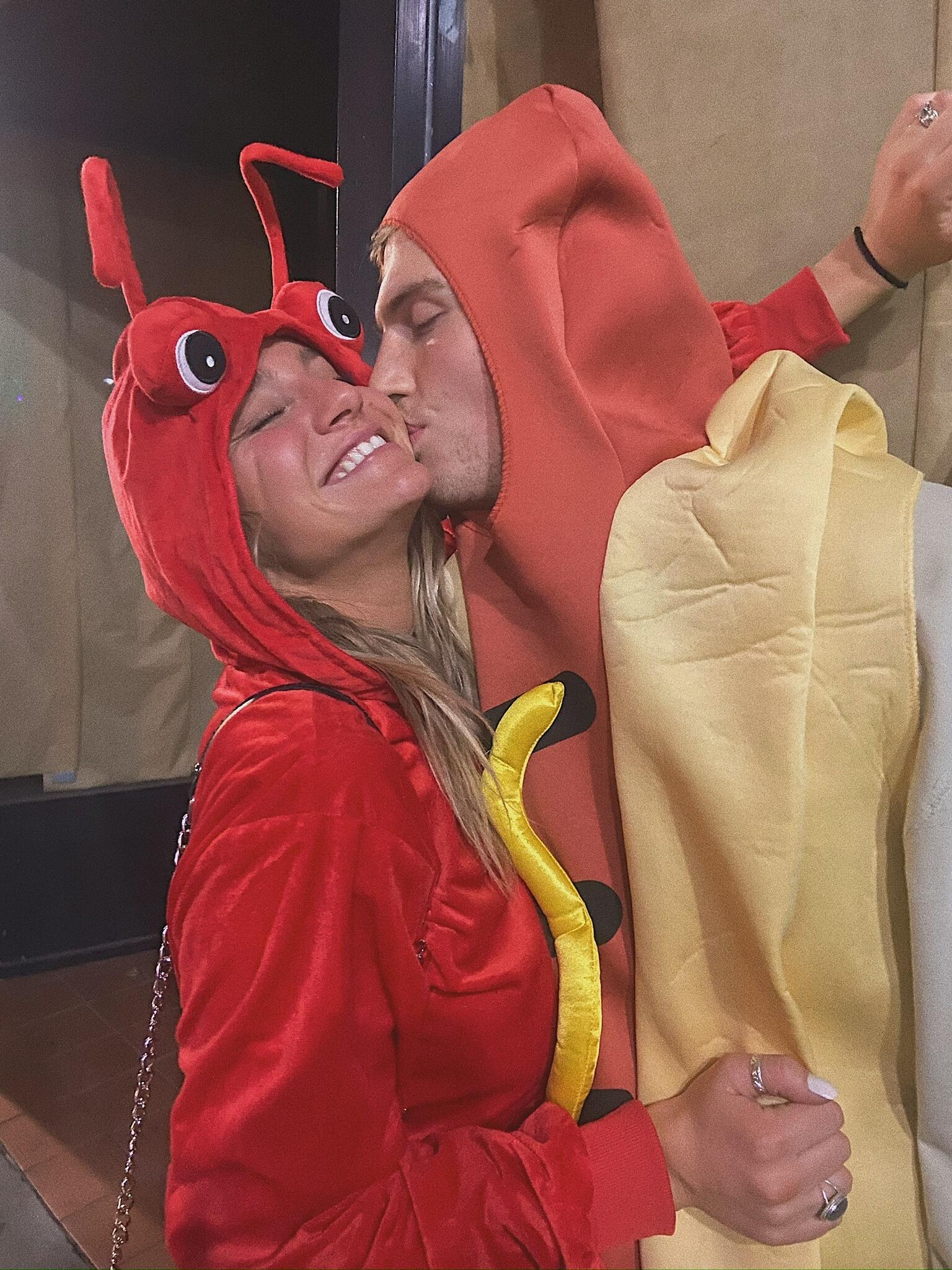 First Halloween together as a lobster and hot dog 