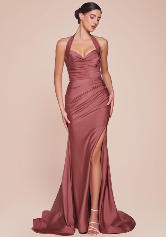 Ladivine CD796 Halter Bridesmaid Dress - 5