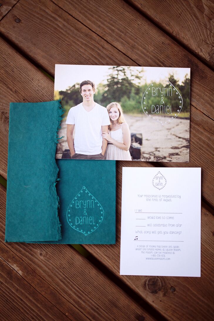 Brynn and Daniel Blue Invitation Suite