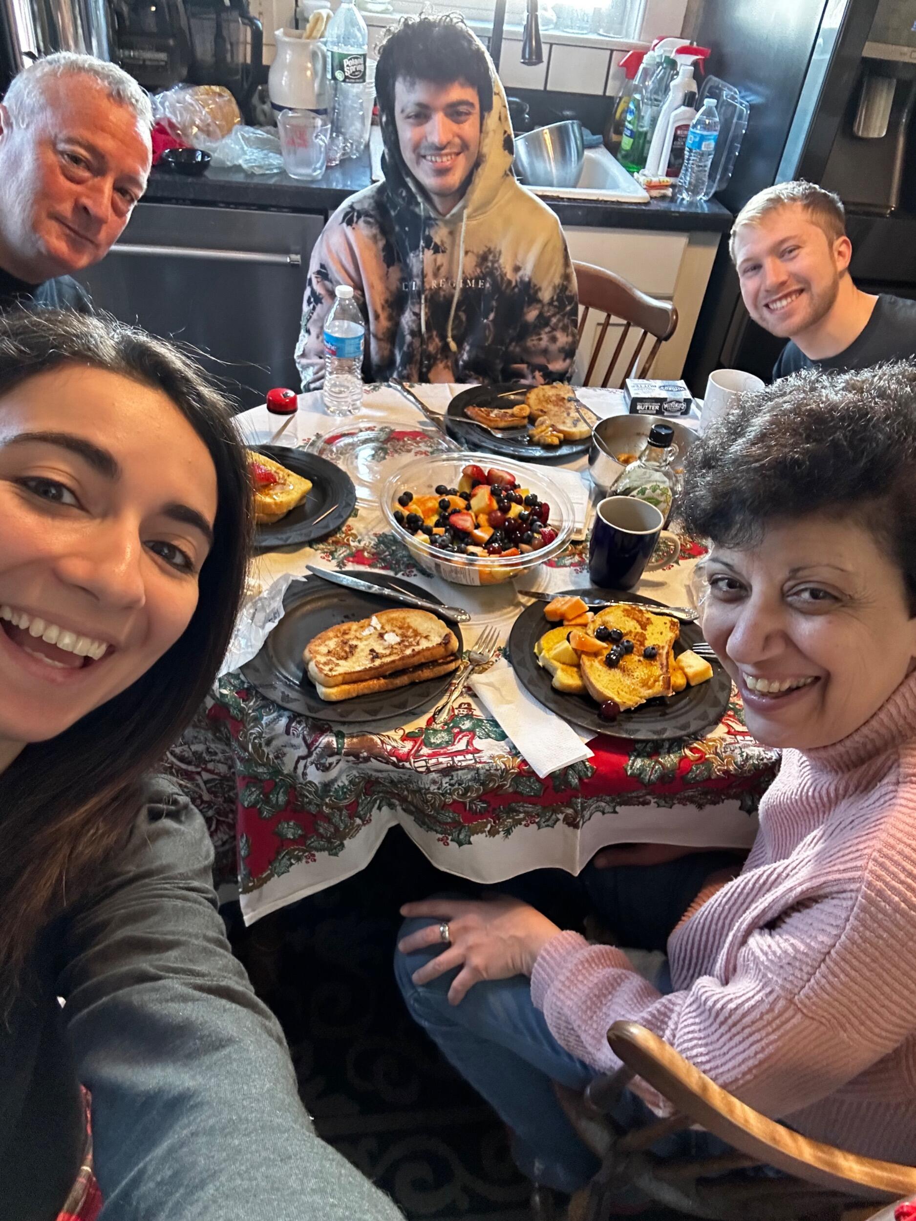 Here we are celebrating our first Christmas with the D’Onofrios in Boston.