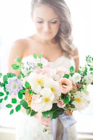 Romantic Bouquet with Scabiosa and Poppies
