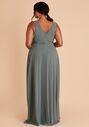 Birdy Grey Minae Dress in Chiffon Sea Glass V-Neck Bridesmaid Dress - thumbnail - 5