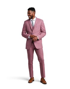 Stitch & Tie Rose Pink Venice Suit Pink Tuxedo