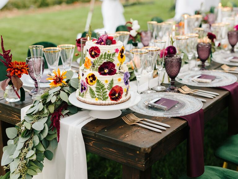 rainbow wedding ideas wildflowers